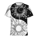 Sun And Moon Yin Yang Print Men's Sports T-Shirt