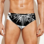 Sun And Moon Yin Yang Print Men's Swim Briefs