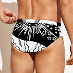 Sun And Moon Yin Yang Print Men's Swim Briefs