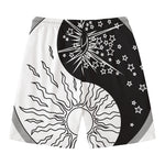 Sun And Moon Yin Yang Print Men's Swim Trunks