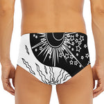 Sun And Moon Yin Yang Print Men's Triangle Swim Briefs