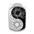 Sun And Moon Yin Yang Print Mesh Laundry Hamper