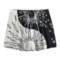 Sun And Moon Yin Yang Print Mesh Shorts