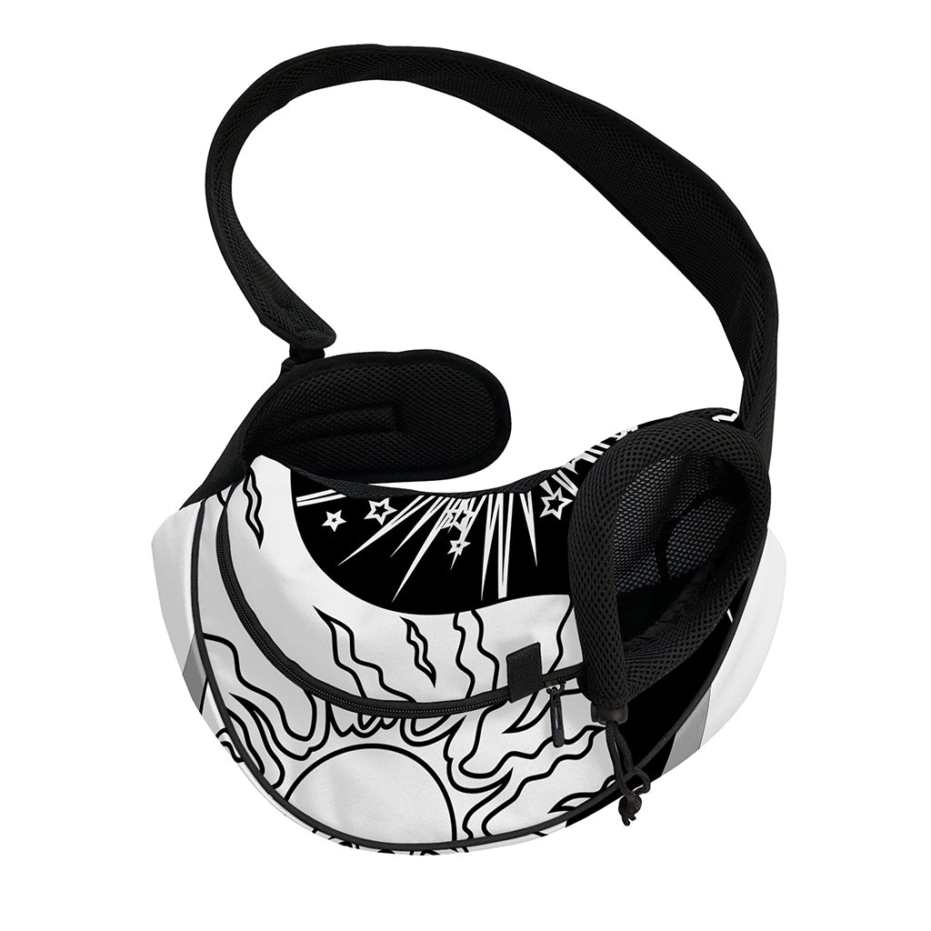 Sun And Moon Yin Yang Print Pet Sling Carrier