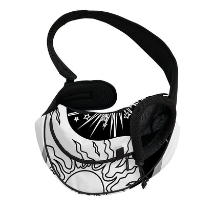 Sun And Moon Yin Yang Print Pet Sling Carrier
