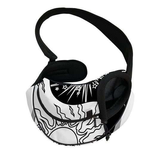 Sun And Moon Yin Yang Print Pet Sling Carrier