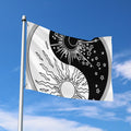 Sun And Moon Yin Yang Print Polyester Flag