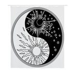 Sun And Moon Yin Yang Print Polyester Shower Curtain