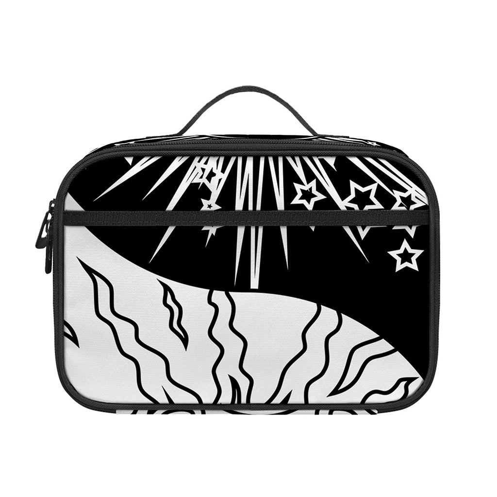 Sun And Moon Yin Yang Print Portable Lunch Bag