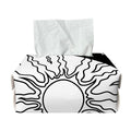Sun And Moon Yin Yang Print Rectangle Tissue Box Cover