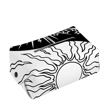 Sun And Moon Yin Yang Print Rectangle Tissue Box Cover