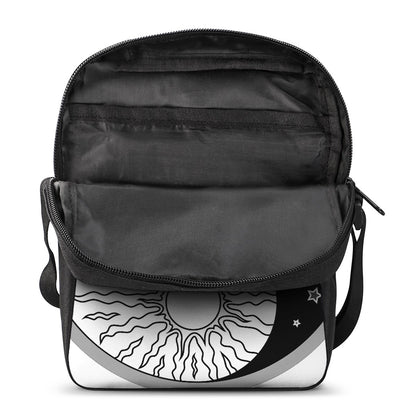 Sun And Moon Yin Yang Print Rectangular Crossbody Bag