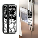 Sun And Moon Yin Yang Print Refrigerator Handle Covers