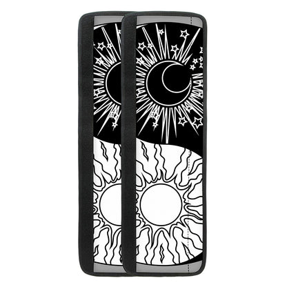 Sun And Moon Yin Yang Print Refrigerator Handle Covers