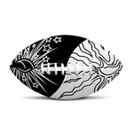 Sun And Moon Yin Yang Print Rugby Ball
