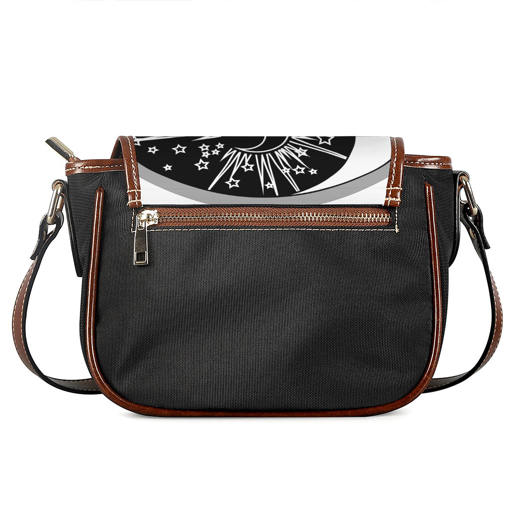 Sun And Moon Yin Yang Print Saddle Bag