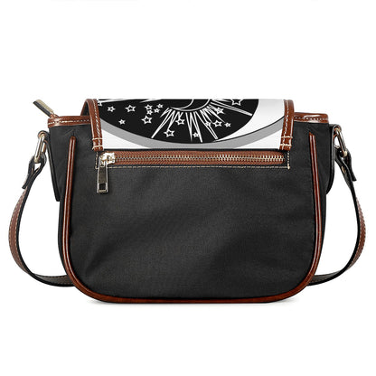 Sun And Moon Yin Yang Print Saddle Bag