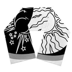 Sun And Moon Yin Yang Print Scarf