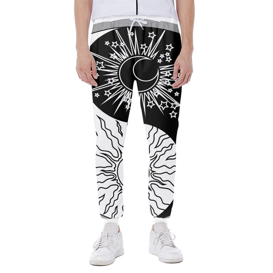 Sun And Moon Yin Yang Print Scuba Joggers
