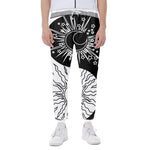 Sun And Moon Yin Yang Print Scuba Joggers