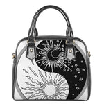 Sun And Moon Yin Yang Print Shoulder Handbag