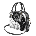 Sun And Moon Yin Yang Print Shoulder Handbag
