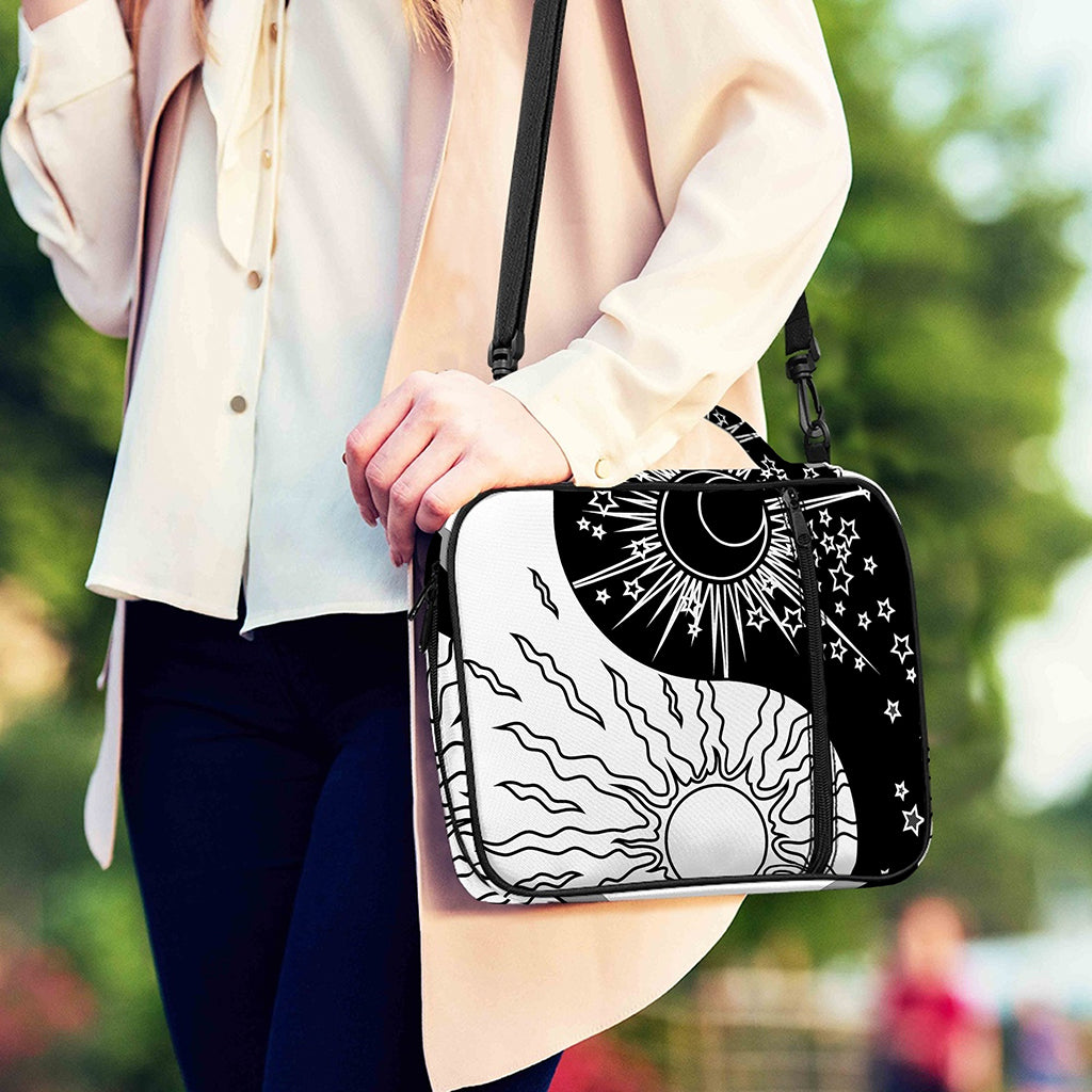 Sun And Moon Yin Yang Print Shoulder Strap Bible Bag