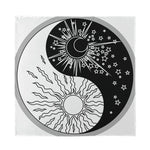 Sun And Moon Yin Yang Print Silk Bandana