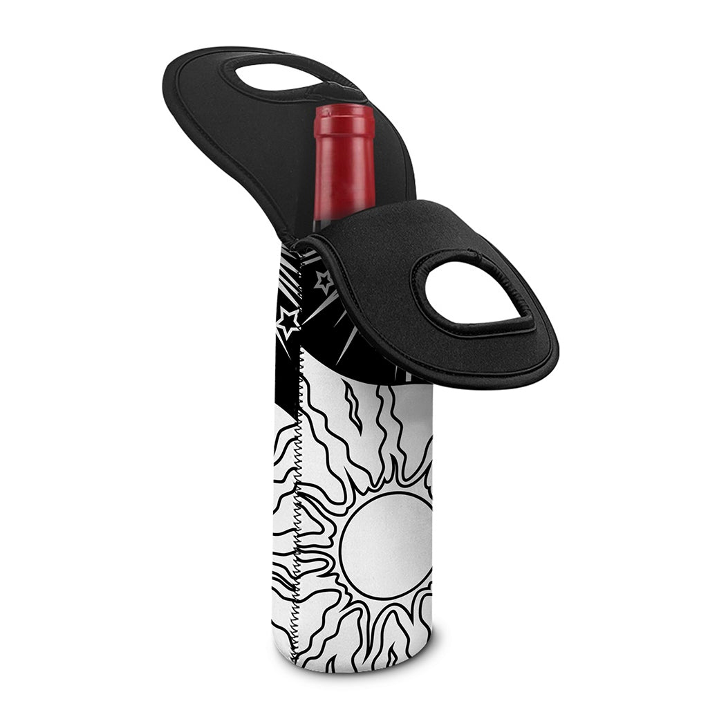 Sun And Moon Yin Yang Print Single Neoprene Wine Tote