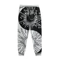 Sun And Moon Yin Yang Print Sweatpants