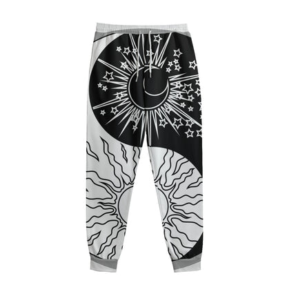 Sun And Moon Yin Yang Print Sweatpants