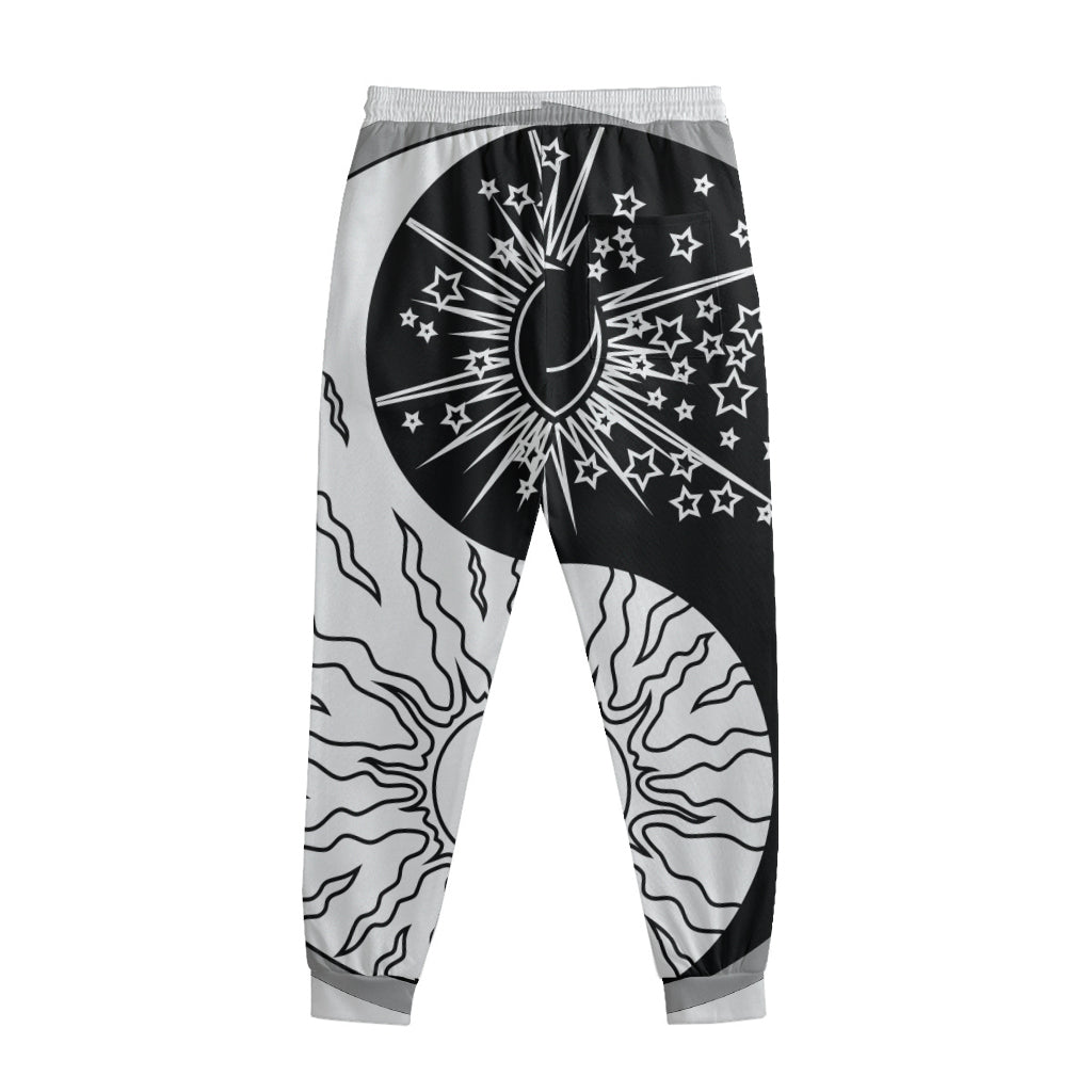 Sun And Moon Yin Yang Print Sweatpants