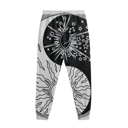 Sun And Moon Yin Yang Print Sweatpants