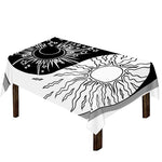 Sun And Moon Yin Yang Print Tablecloth