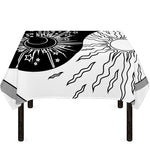 Sun And Moon Yin Yang Print Tablecloth