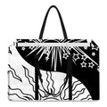 Sun And Moon Yin Yang Print Utility Tote Bag