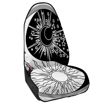 Sun And Moon Yin Yang Print Waterproof Car Seat Cover