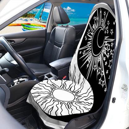 Sun And Moon Yin Yang Print Waterproof Car Seat Cover