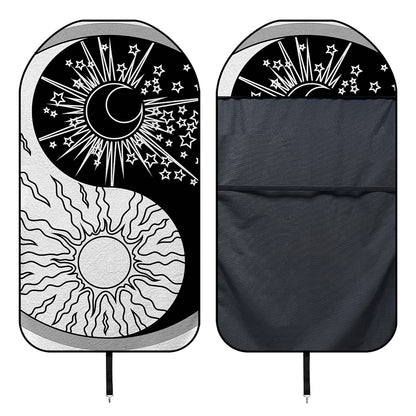 Sun And Moon Yin Yang Print Waterproof Car Seat Cover