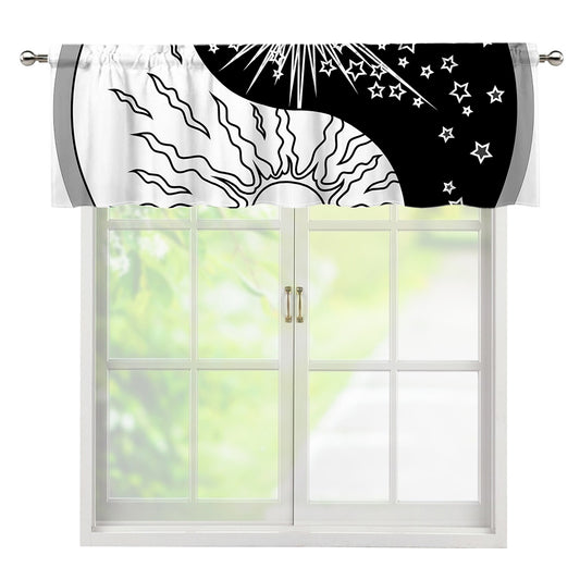 Sun And Moon Yin Yang Print Window Valance