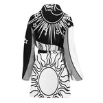Sun And Moon Yin Yang Print Women's Bathrobe