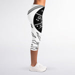 Sun And Moon Yin Yang Print Women's Capri Leggings