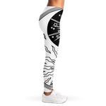Sun And Moon Yin Yang Print Women's Leggings