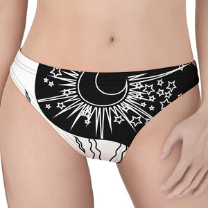 Sun And Moon Yin Yang Print Women's Thong