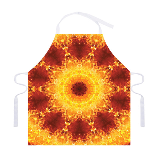 Sun Fire Kaleidoscope Print Adjustable Apron