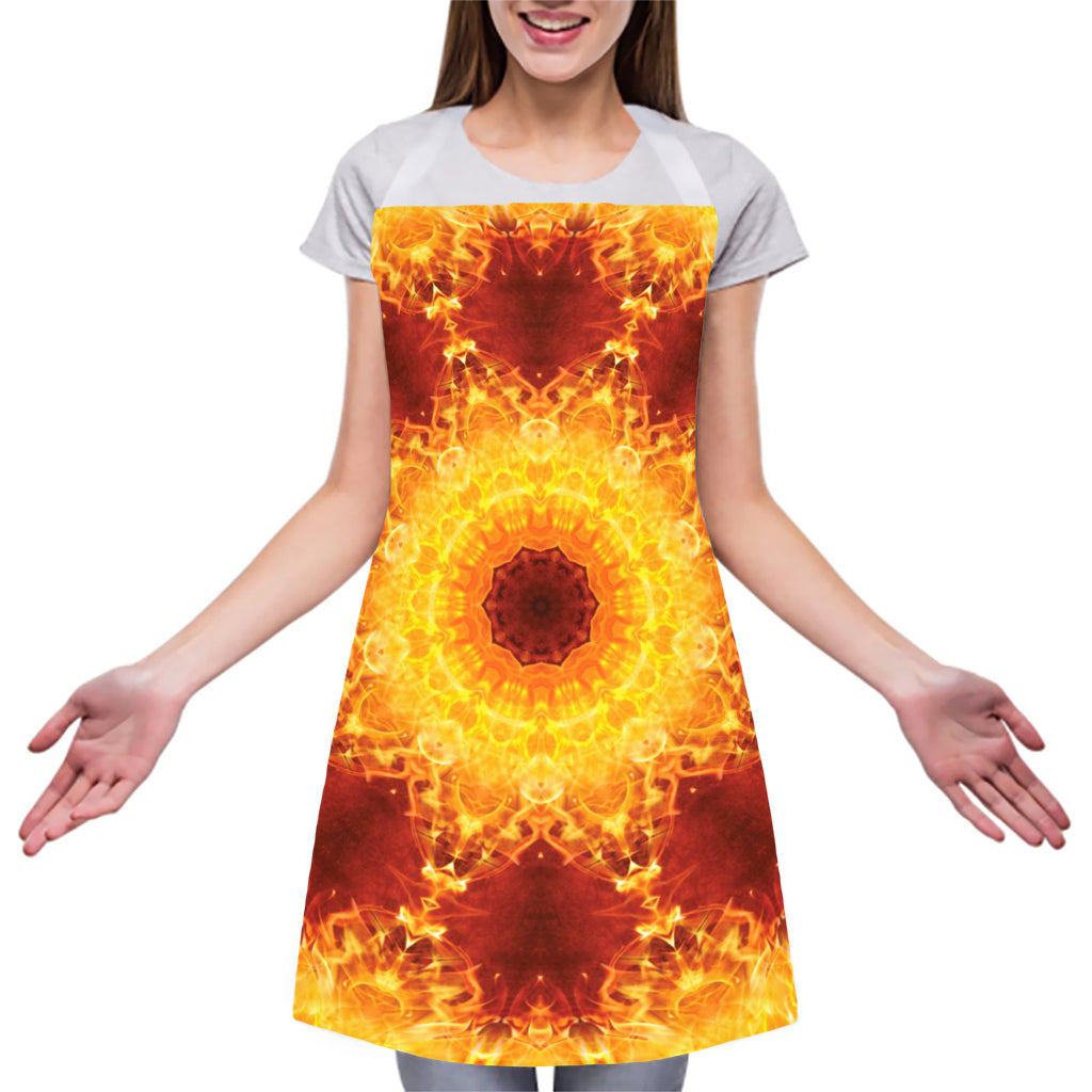 Sun Fire Kaleidoscope Print Adjustable Apron