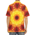 Sun Fire Kaleidoscope Print Aloha Shirt