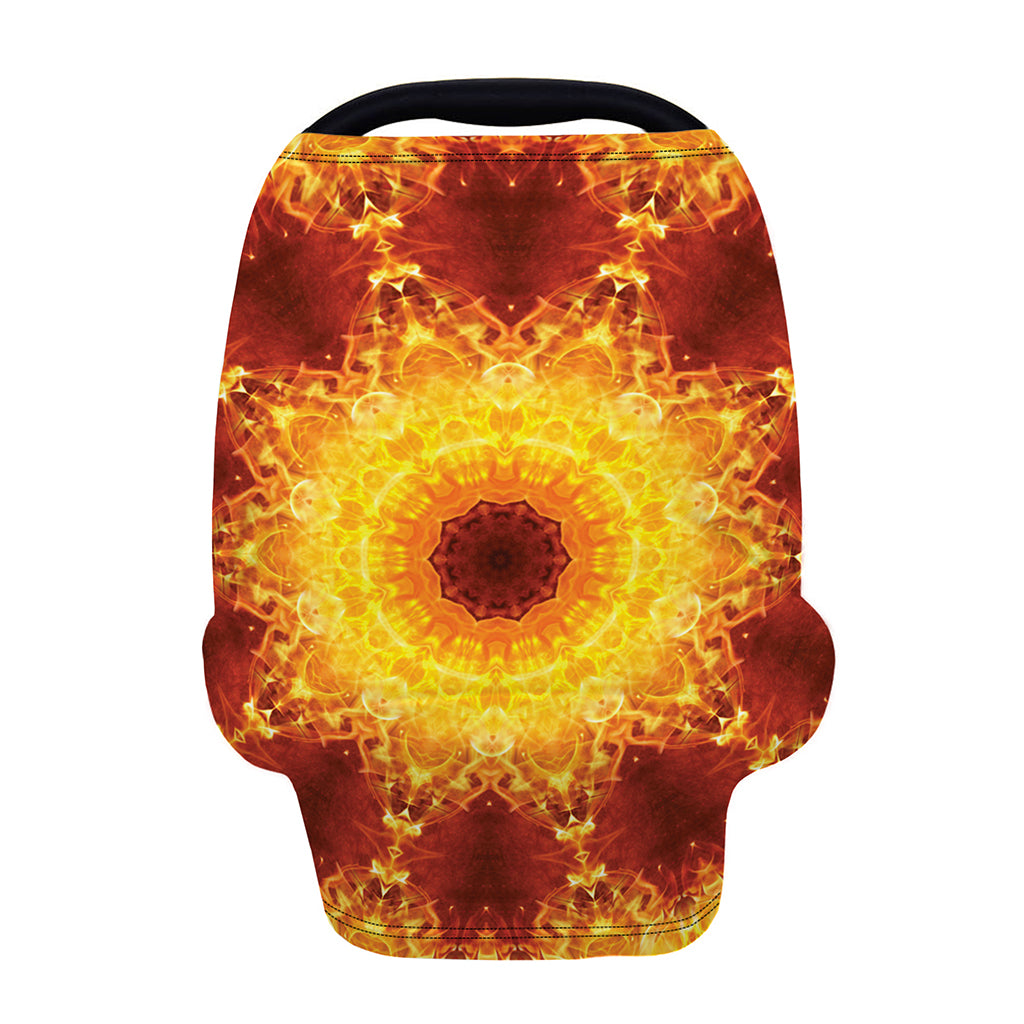 Sun Fire Kaleidoscope Print Baby Seat Cover