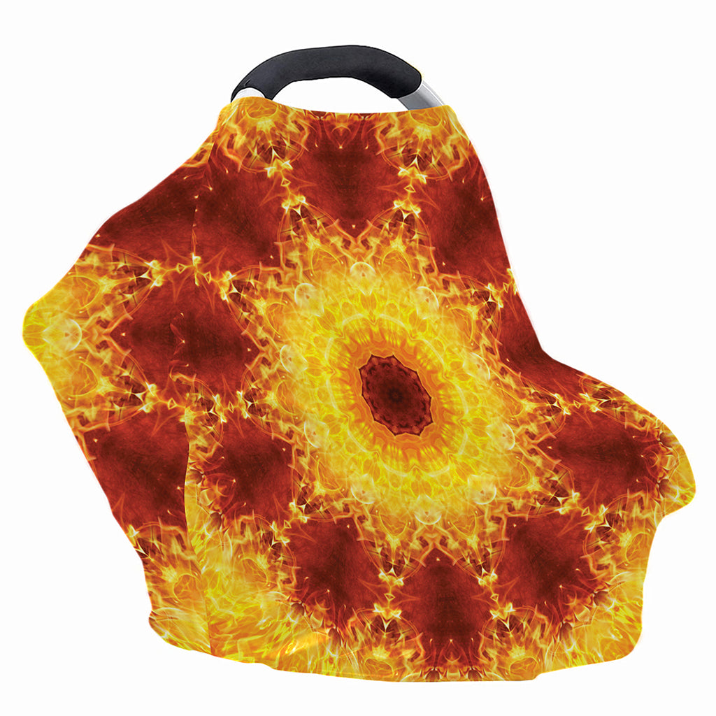 Sun Fire Kaleidoscope Print Baby Seat Cover
