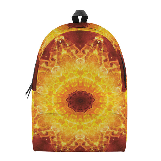 Sun Fire Kaleidoscope Print Backpack